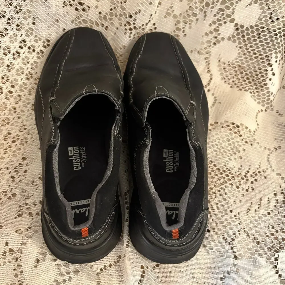 Clarks Cotrell Step Men's US 8 Black leather Loafers Shoes
